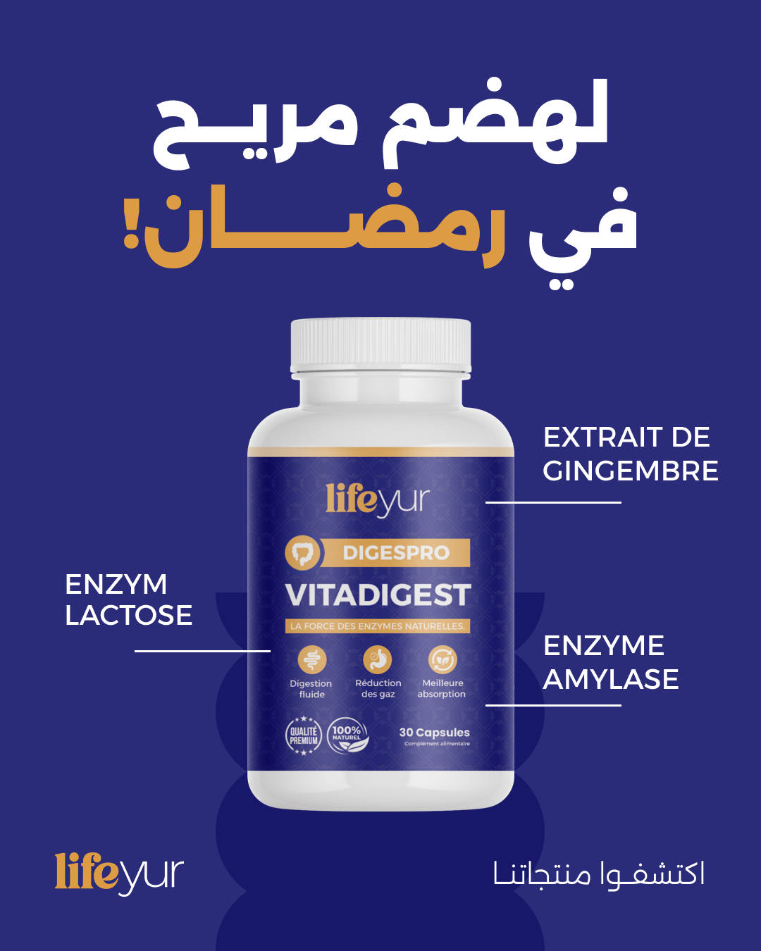 Digestion Plus – Complexe d'Enzymes Naturelles & Confort Intestinal